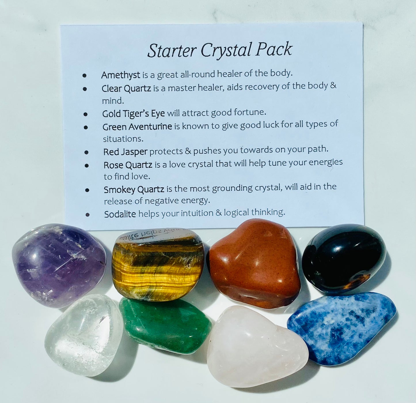 Starter Crystal Healing Care Pack - Free UK Delivery