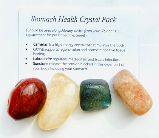 Stomach Health Crystal Healing Care Pack - Free UK Delivery