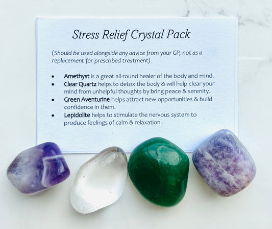 Stress Relief Crystal Healing Care Pack - Free UK Delivery