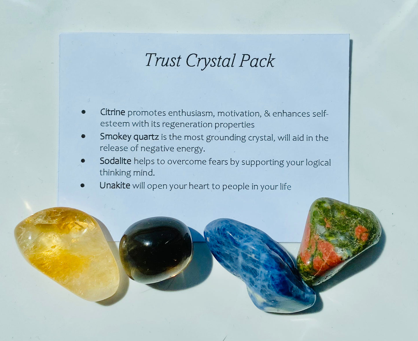 Trust Crystal Healing Care Pack - Free UK Delivery