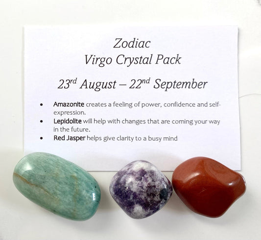 Zodiac Sign Crystal Pack - Virgo - Free UK Delivery